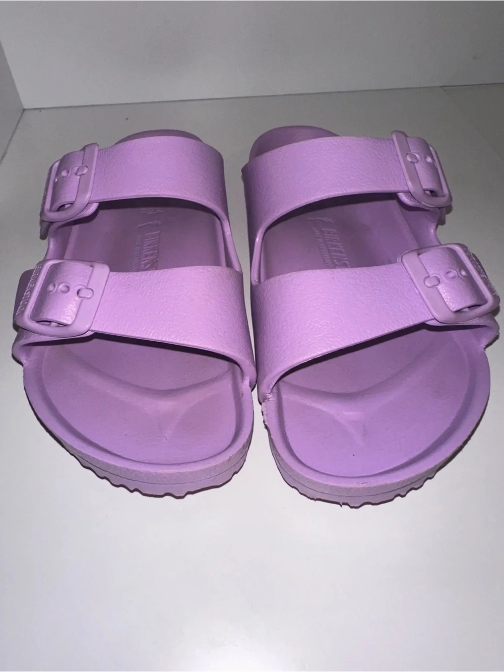 Birkenstock Arizona Kids' Two-Buckle Slide Sandals in Light Lavender